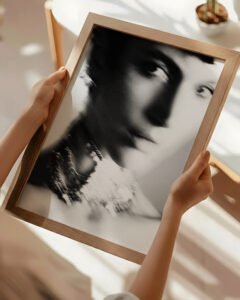 Blurred Portrait for living room, luxury blurred portrait wall art for office, minimalist blurred portrait poster