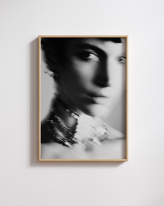 Blurred Portrait for living room, luxury blurred portrait wall art for office, minimalist blurred portrait poster