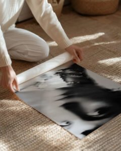 Blurred Portrait for living room, luxury blurred portrait wall art for office, minimalist blurred portrait poster