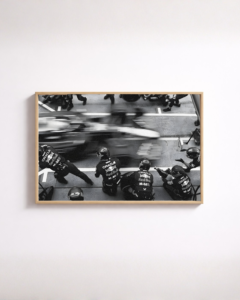 Black and White F1 Wall Art | Vintage Pit Crew Photography Poster wall art print