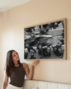 Black and White F1 Wall Art | Vintage Pit Crew Photography Poster wall art print