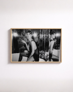 Black and White Supermodel Fashion Poster wall art print