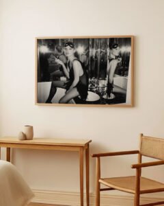 Black and White Supermodel Fashion Poster wall art print