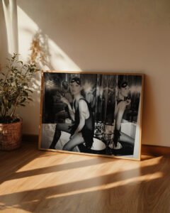 Black and White Supermodel Fashion Poster wall art print