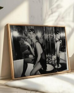 Black and White Supermodel Fashion Poster wall art print