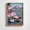 Ayrton Senna at Monaco – Vintage F1 Wall Art Print
