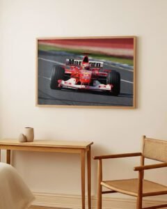 Michael Schumacher wall art, F1 racing print, Formula 1 collector art, Motorsport wall decor, Legendary F1 portrait