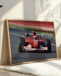 Michael Schumacher wall art, F1 racing print, Formula 1 collector art, Motorsport wall decor, Legendary F1 portrait