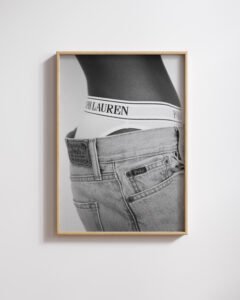 Minimalist fashion portrait wall art featuring a close-up polo silhouette. Museum-quality matte print designed for modern and luxury interiors.