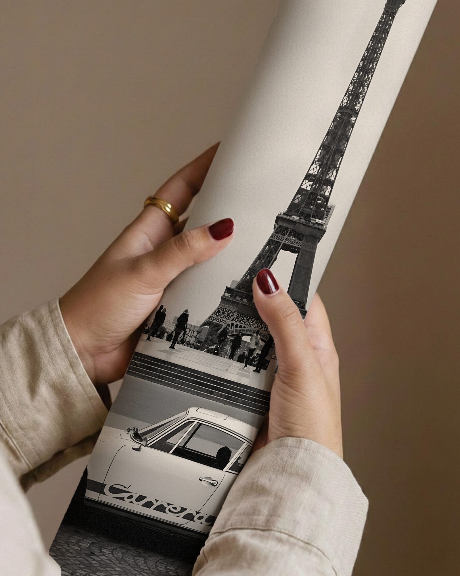 A refined black and white Porsche 911 wall art print set in Paris with the Eiffel Tower. Museum-quality matte finish designed for elevated, modern interiors. A refined black and white Porsche 911 wall art print set in Paris with the Eiffel Tower. Museum-quality matte finish designed for elevated, modern interiors.