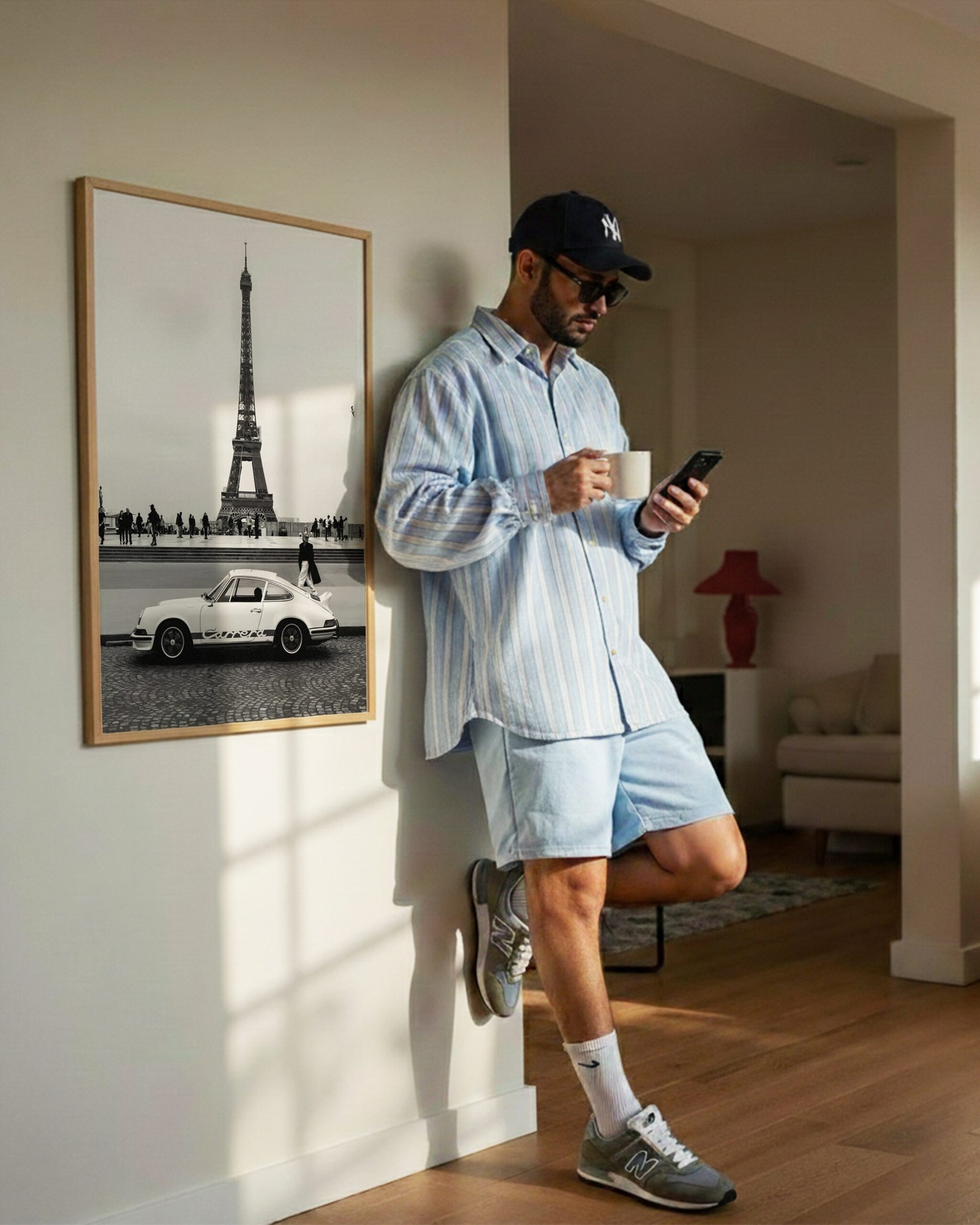 A refined black and white Porsche 911 wall art print set in Paris with the Eiffel Tower. Museum-quality matte finish designed for elevated, modern interiors. A refined black and white Porsche 911 wall art print set in Paris with the Eiffel Tower. Museum-quality matte finish designed for elevated, modern interiors.