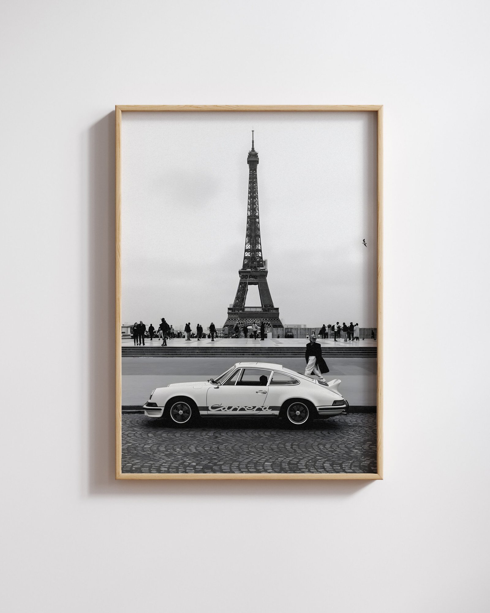 A refined black and white Porsche 911 wall art print set in Paris with the Eiffel Tower. Museum-quality matte finish designed for elevated, modern interiors. A refined black and white Porsche 911 wall art print set in Paris with the Eiffel Tower. Museum-quality matte finish designed for elevated, modern interiors.