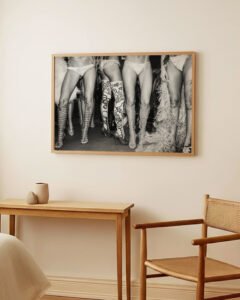 Black and White Fashion Poster of Models wall art print