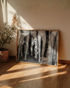 Black and White Fashion Poster of Models wall art print