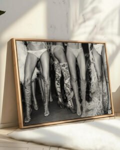 Black and White Fashion Poster of Models wall art print