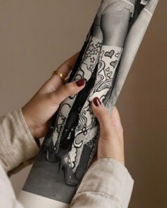 Black and White Fashion Poster of Models wall art print