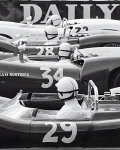 Vintage race car photography print wall art