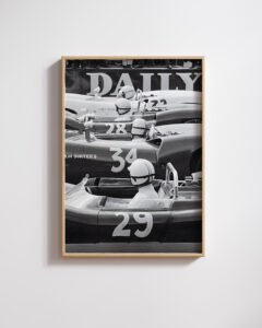 Vintage race car photography print wall art