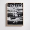Vintage race car photography print wall art