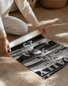 Vintage race car photography print wall art