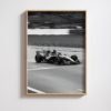 Mercedes Formula 1 race car speeding on track with motion blur background – dynamic F1 motorsport wall art print