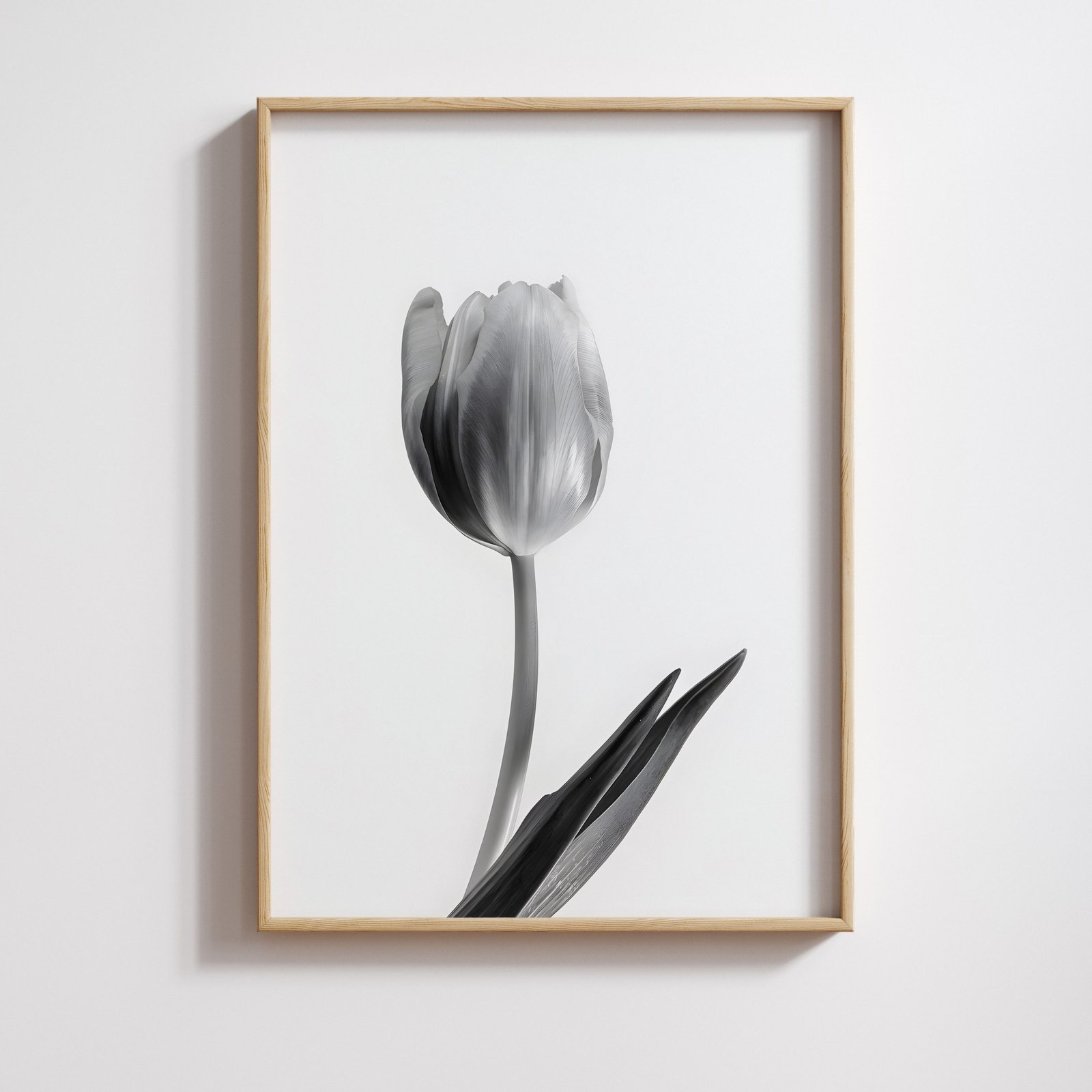 black and white lily wall art