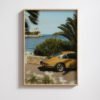 Vintage Porsche 911 full-color photography poster featuring the iconic sports car in stunning detail. Perfect wall art for car enthusiasts and modern spaces.