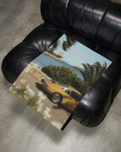 Vintage Porsche 911 full-color photography poster featuring the iconic sports car in stunning detail. Perfect wall art for car enthusiasts and modern spaces.