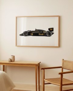 Ayrton Senna, Lotus 97T, 1985 Portuguese GP, Formula 1, F1 wall art, Senna poster, motorsport photography, vintage F1, Lotus F1, racing history