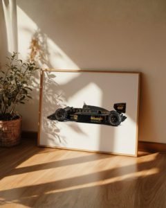 Ayrton Senna, Lotus 97T, 1985 Portuguese GP, Formula 1, F1 wall art, Senna poster, motorsport photography, vintage F1, Lotus F1, racing history