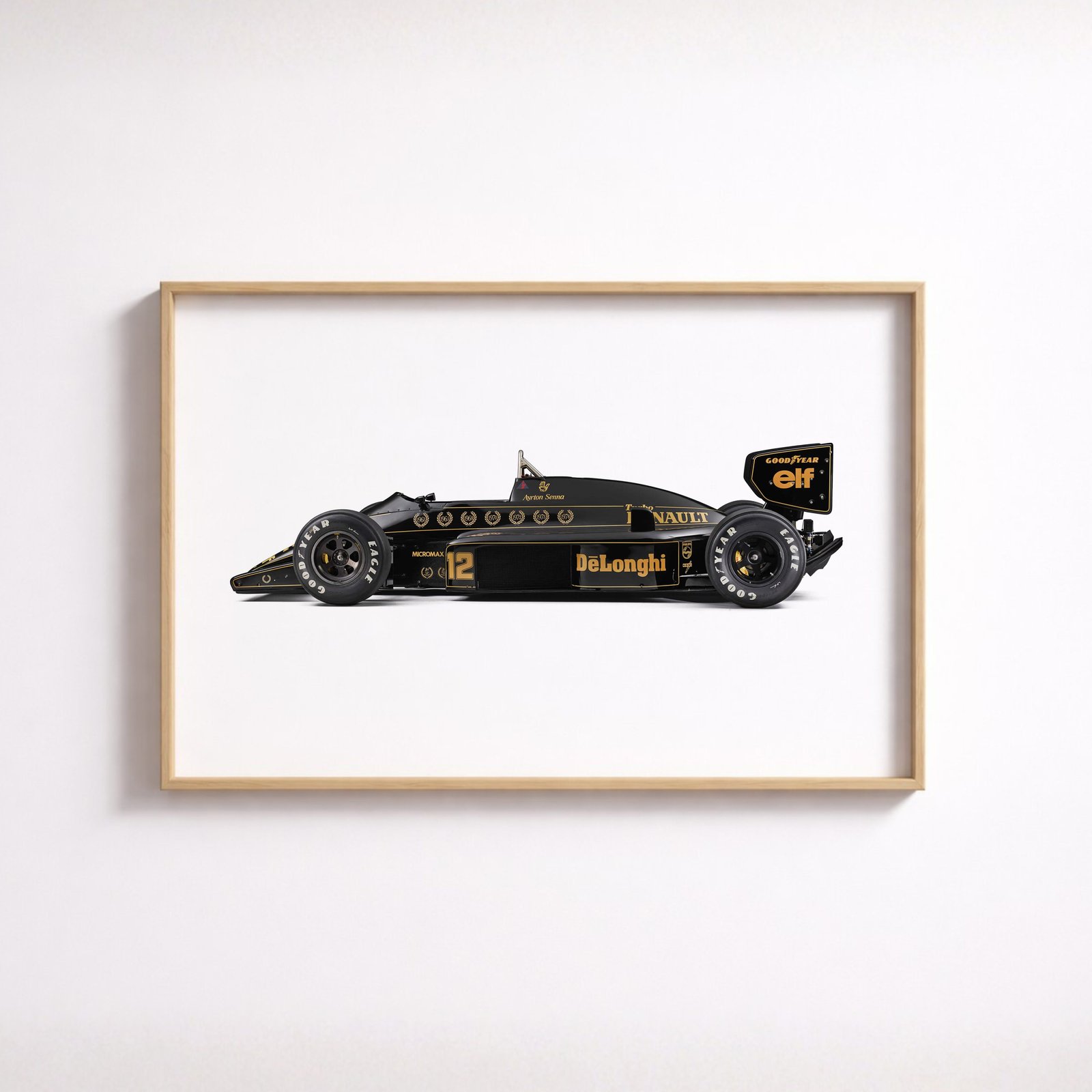 Ayrton Senna, Lotus 97T, 1985 Portuguese GP, Formula 1, F1 wall art, Senna poster, motorsport photography, vintage F1, Lotus F1, racing history